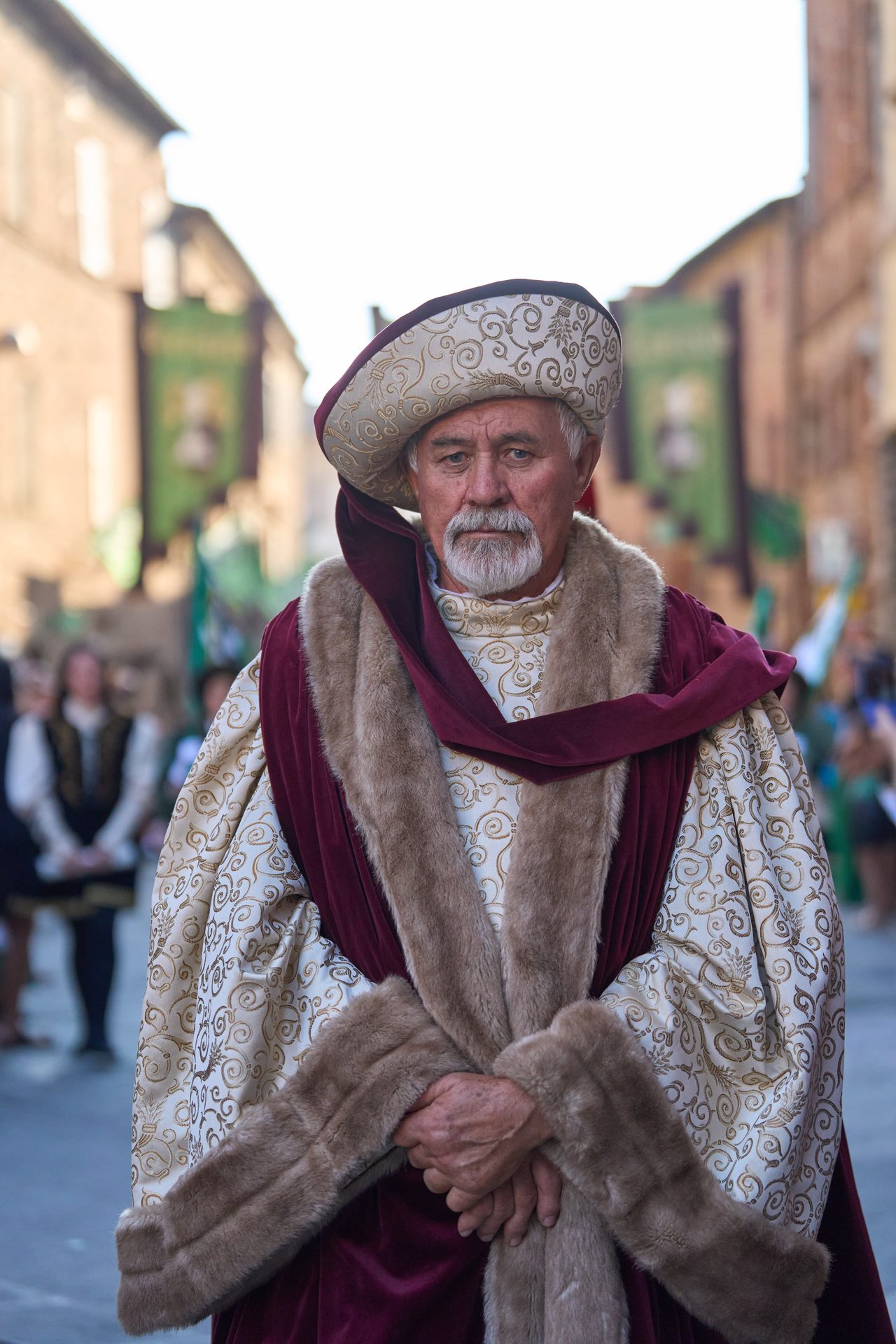 Consigliere anziano in costume